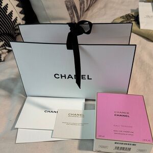CHANEL gift bag, Note card, Chance Box-empty